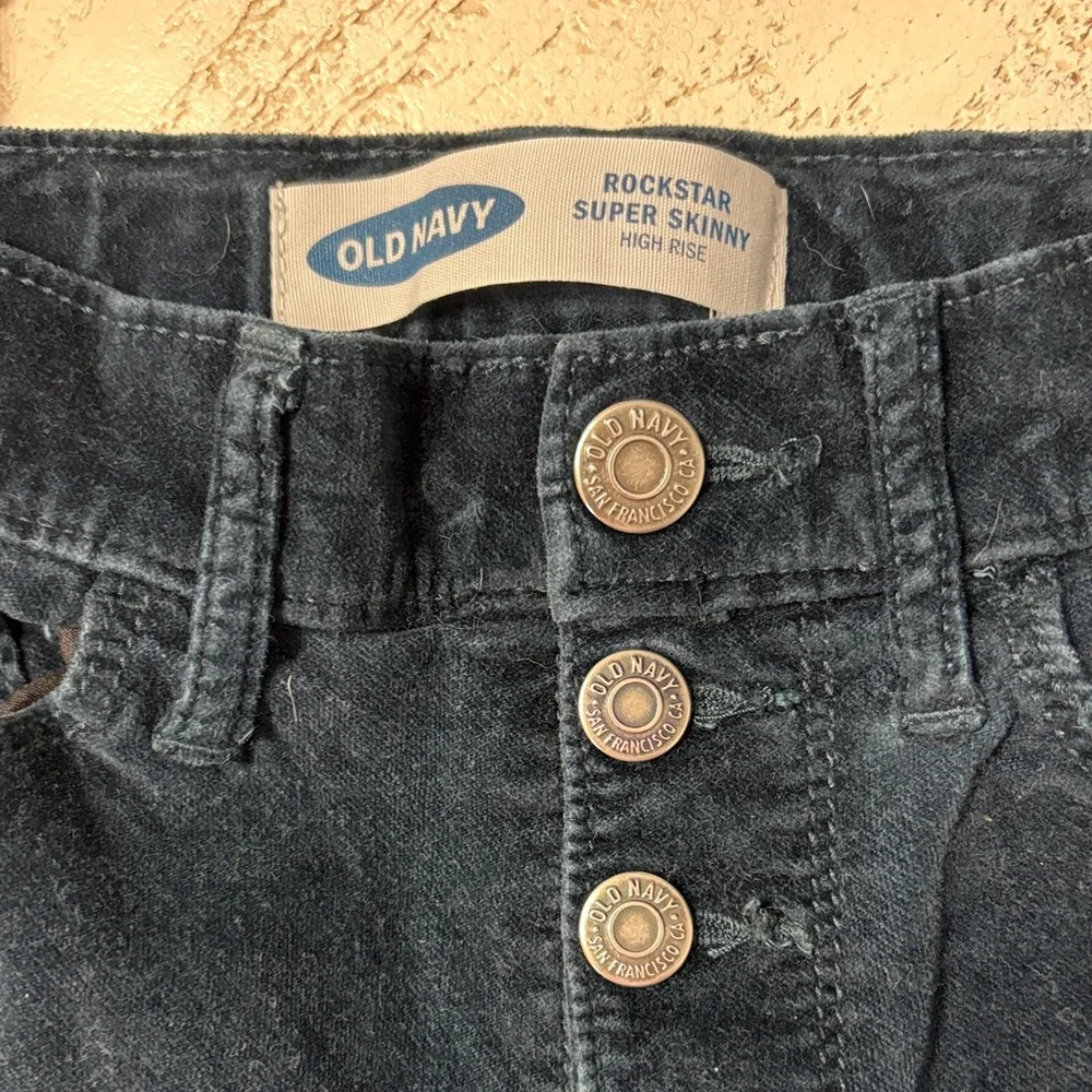 Old Navy Women's Dark‎ Teal Skinny Jeans Velvet Size 8